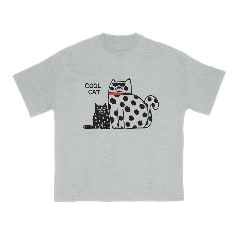 Cool Cat Print T-shirt - Grey - US16-18(2XL) - image 3