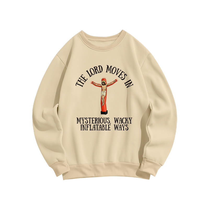 The Lord Moves In Mysterious Print Sweatshirt - Apricot - US16-18(2XL) - image 4