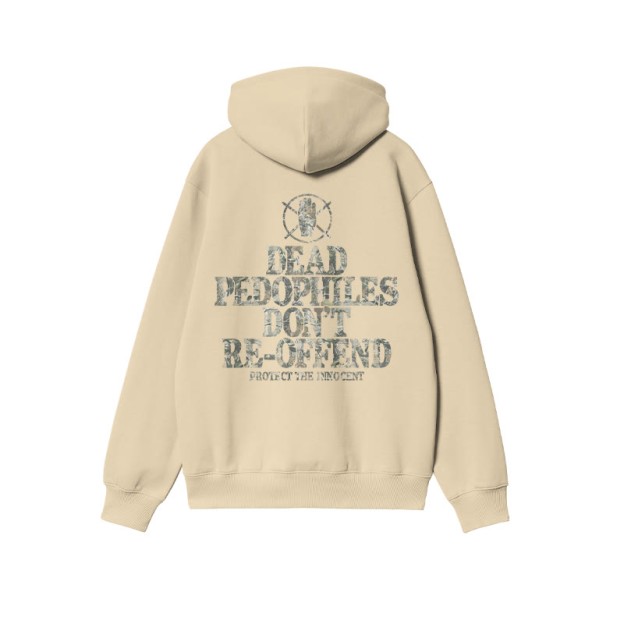 Dead Pedophiles Don't Re-offend Protect The Innocent Dead Leaves Camouflage Print Hoodie - Apricot - US16-18(2XL) - image 4