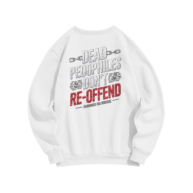 Dead Pedophiles Don't Re-offend Chain Print Sweatshirt - White - US16-18(2XL) - image 2