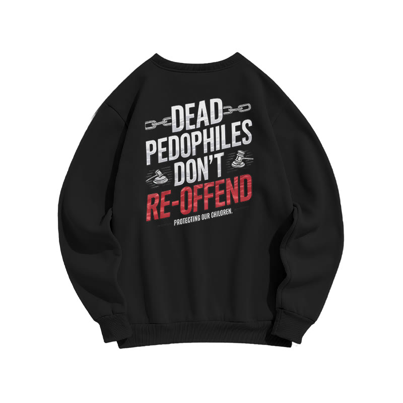 Dead Pedophiles Don't Re-offend Chain Print Sweatshirt - Black - US16-18(2XL) - image 1