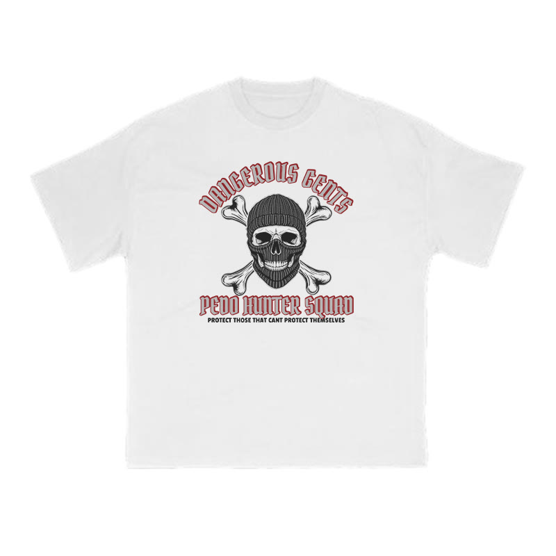 Dangerous Gents Pedo Hunter Squad Print T-shirt - White - US16-18(2XL) - image 2