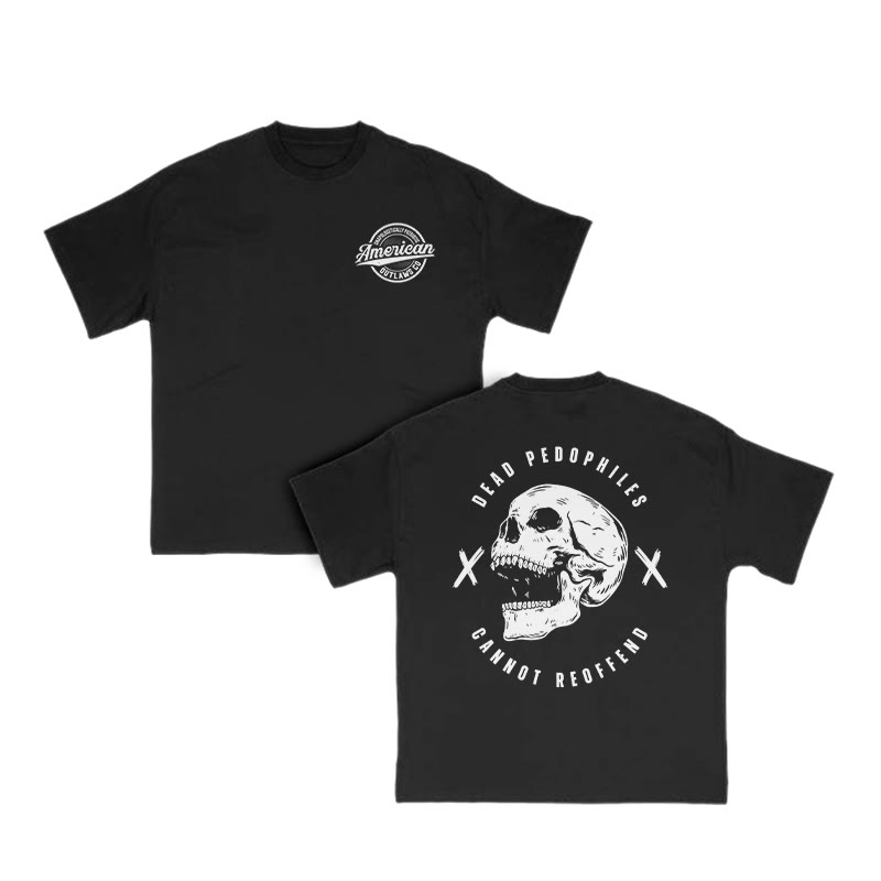 Dead Pedophiles Cannot Re-offend Streetwear Print T-shirt - Black - US16-18(2XL) - image 2