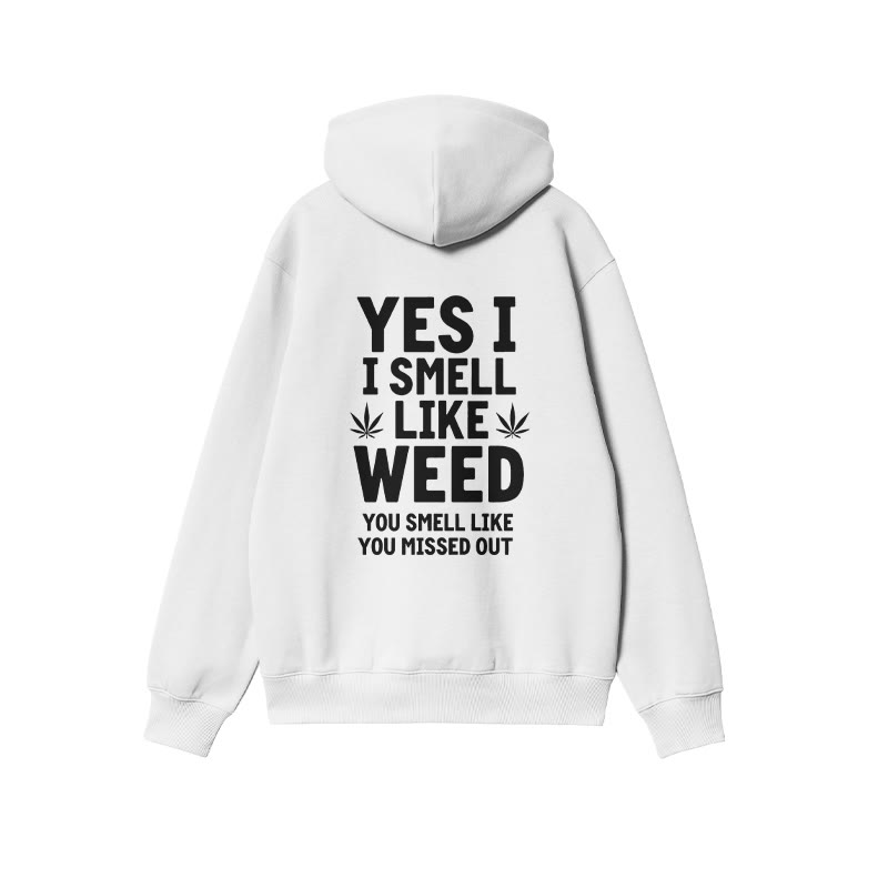 You Smell Like You Missed Out Print Hoodie - White - US16-18(2XL) - image 2