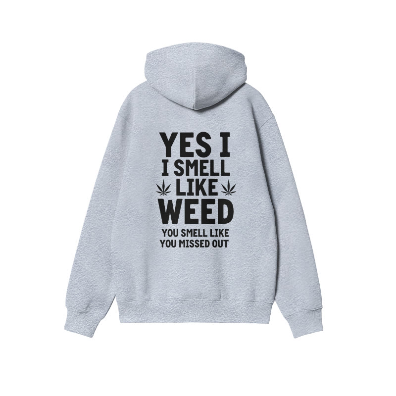 You Smell Like You Missed Out Print Hoodie - Grey - US16-18(2XL) - image 3