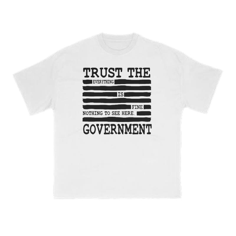 Everything Is Fine Nothing To See Here Print T-shirt - White - US16-18(2XL) - image 2