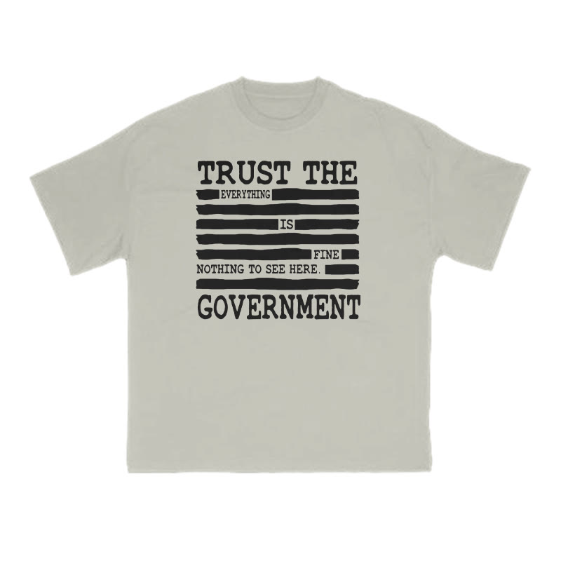 Everything Is Fine Nothing To See Here Print T-shirt - Warm Grey - US16-18(2XL) - image 4