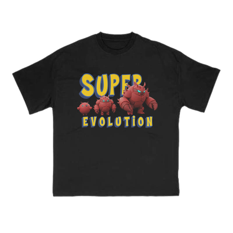 Super Evolution Of The Lobster Print T-shirt - Black - US16-18(2XL) - image 2