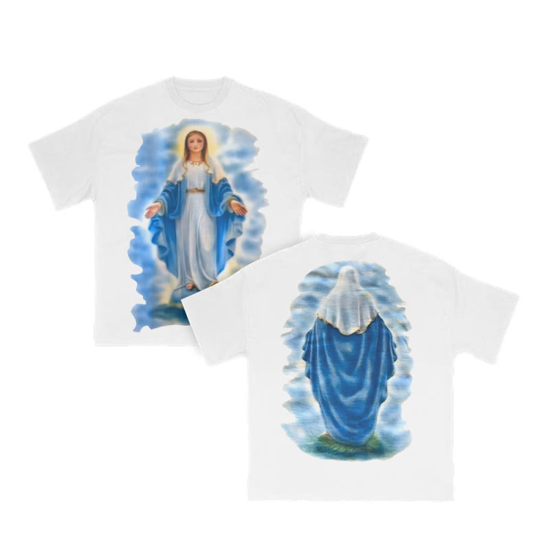 Our Lady Of Grace Print T-shirt - White - US16-18(2XL) - image 2