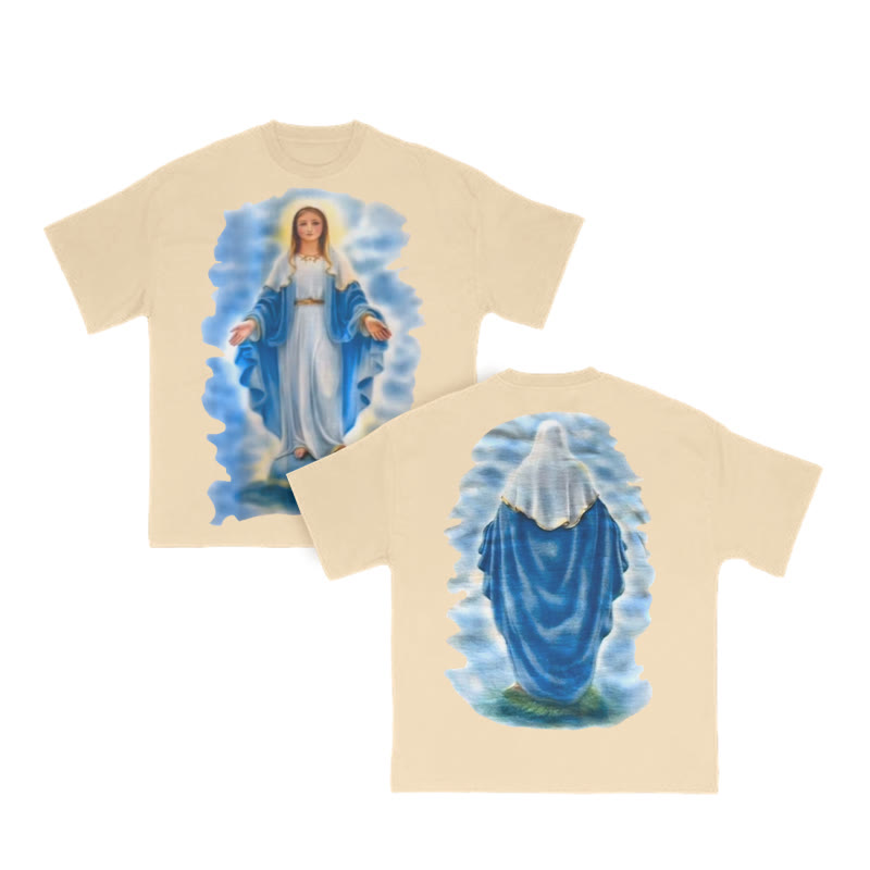 Our Lady Of Grace Print T-shirt - Apricot - US16-18(2XL) - image 6