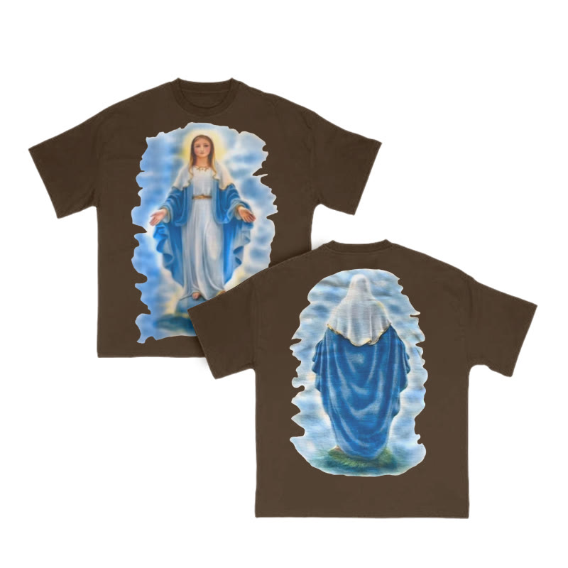 Our Lady Of Grace Print T-shirt - Coffee - US16-18(2XL) - image 7