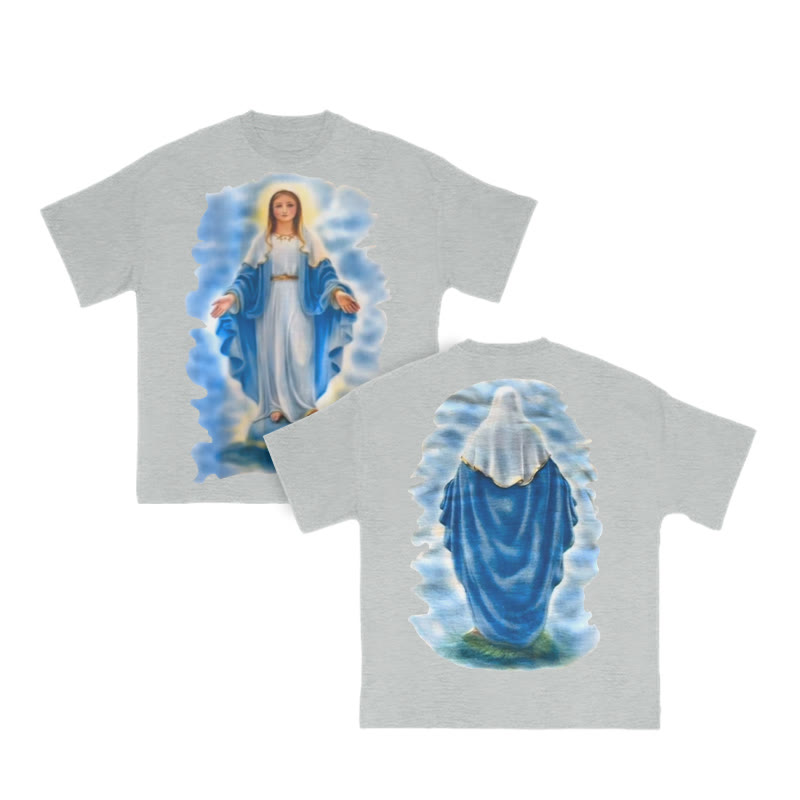 Our Lady Of Grace Print T-shirt - Grey - US16-18(2XL) - image 4