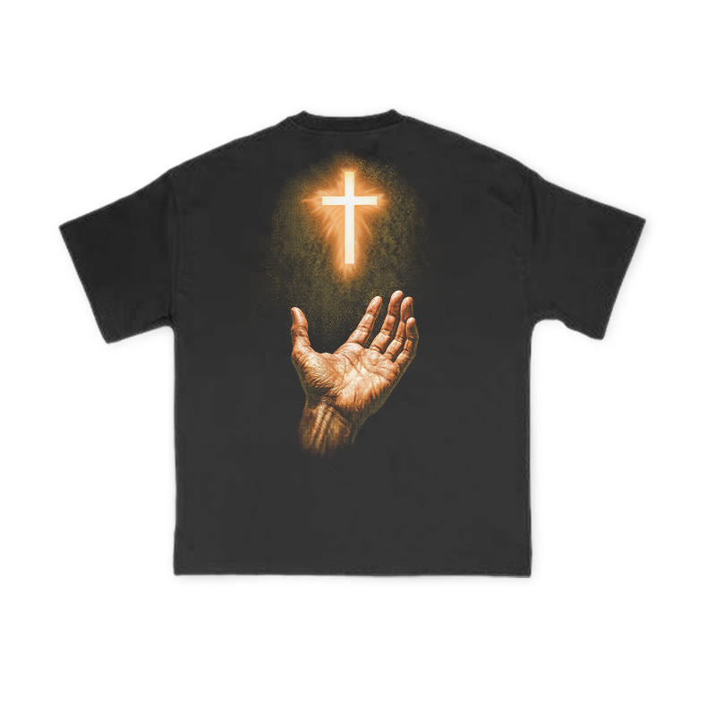 Gold Cross Print T-shirt - image 1