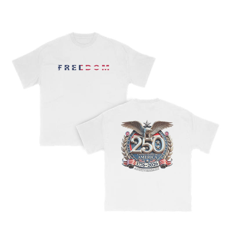 Freedom 250th Anniversary Print T-shirt - White - US16-18(2XL) - image 2