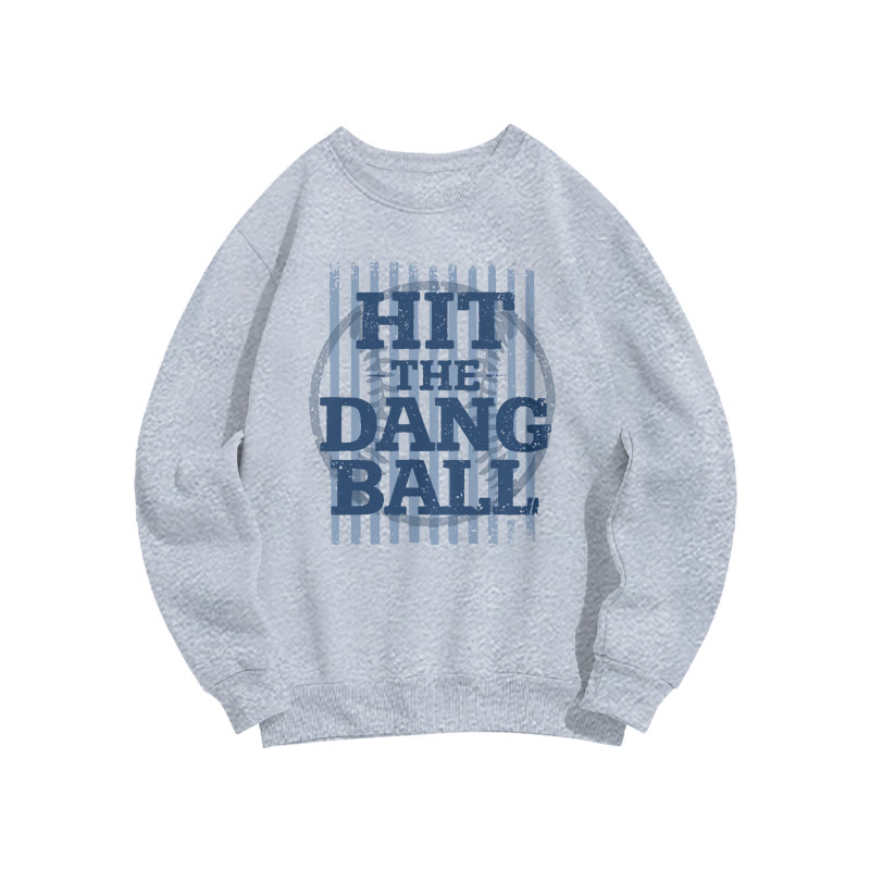 Hit The Dang Ball Print Sweatshirt - Grey - US16-18(2XL) - image 1