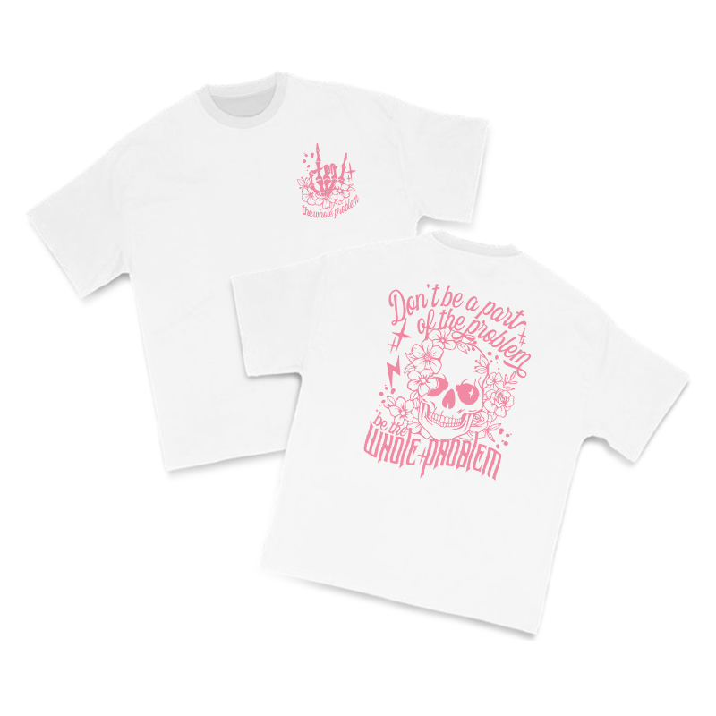 Be The Whole Problem Print T-shirt - White - US16-18(2XL) - image 2
