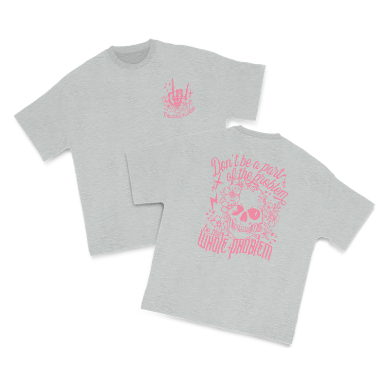 Be The Whole Problem Print T-shirt - Grey - US16-18(2XL) - image 3