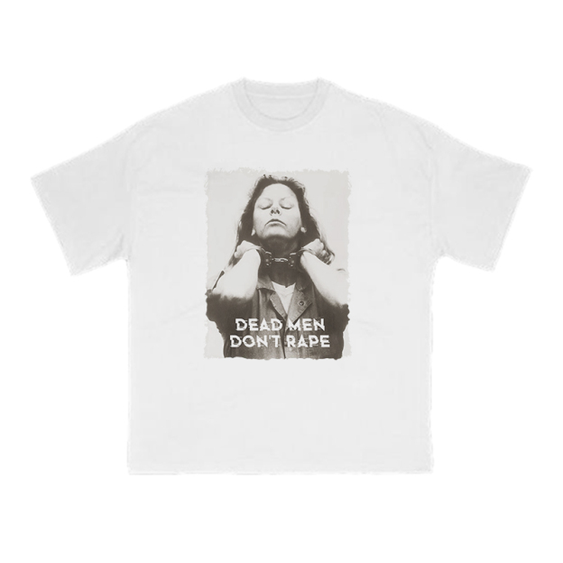 Dead Men Don't Rape Print T-shirt - White - US16-18(2XL) - image 2