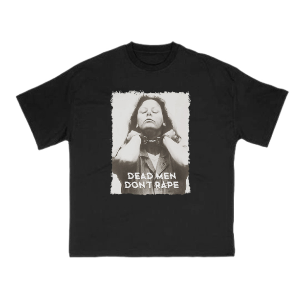 Dead Men Don't Rape Print T-shirt - Black - US16-18(2XL) - image 1