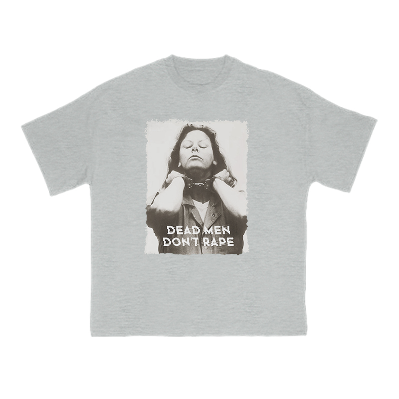 Dead Men Don't Rape Print T-shirt - Grey - US16-18(2XL) - image 3