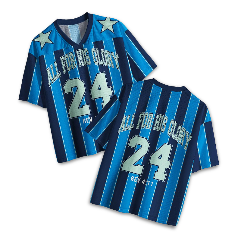 All For His Glory 24 Print Mesh Jersey - Lake Blue - 8XL - image 1