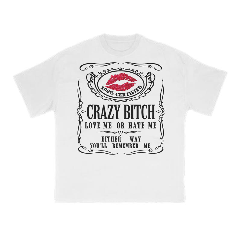 Love Me Or Hate Me Either Way You'll Remember Me Print T-shirt - White - US16-18(2XL) - image 2