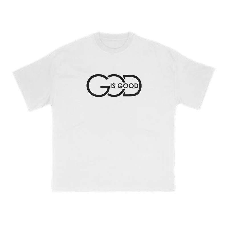 God Is Good Creative Print T-shirt - White - US16-18(2XL) - image 2