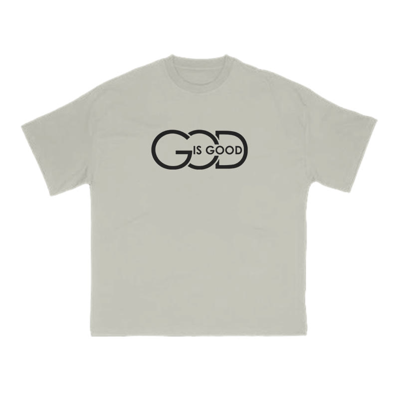 God Is Good Creative Print T-shirt - Warm Grey - US16-18(2XL) - image 4