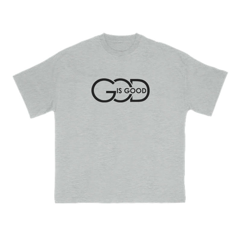 God Is Good Creative Print T-shirt - Grey - US16-18(2XL) - image 3