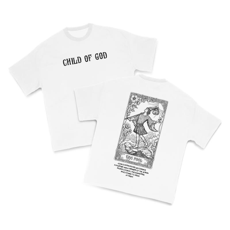 Child Of God Tarot The Fool Print T-shirt - White - US16-18(2XL) - image 2