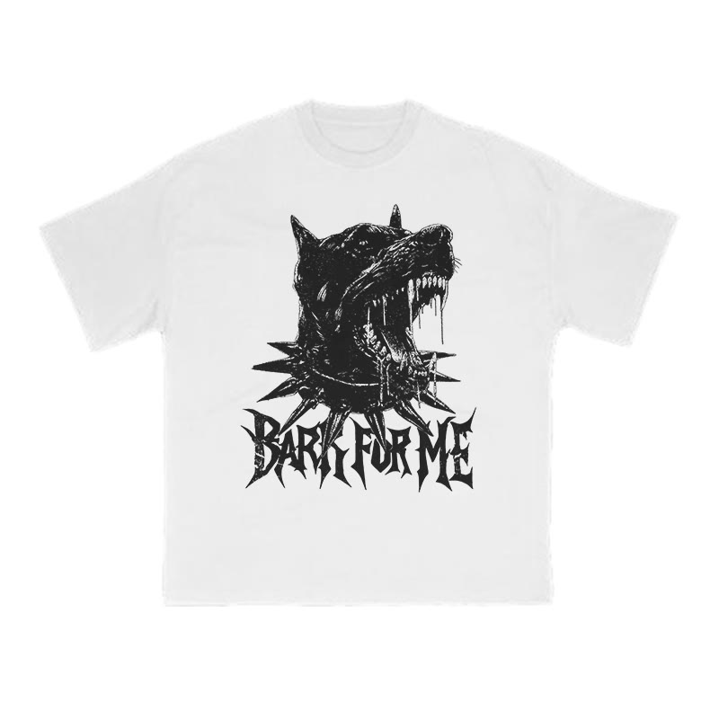 Roaring Mastiff Bark For Me Print T-shirt - White - US16-18(2XL) - image 2