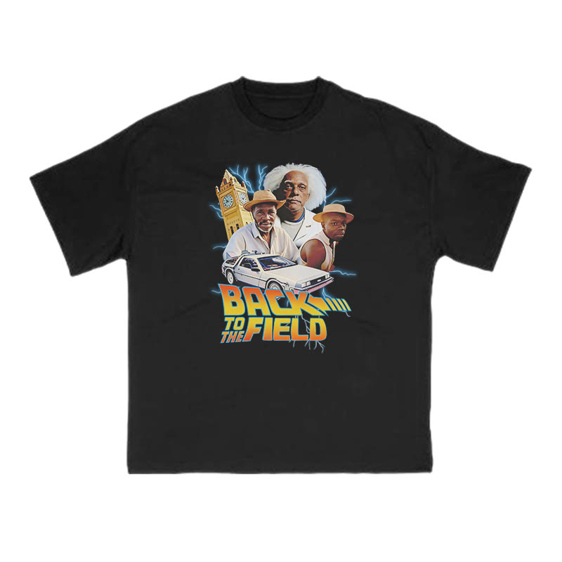 Back To The Field Print T-shirt - Black - US16-18(2XL) - image 1