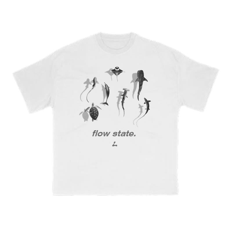 Flow State Print T-shirt - White - US16-18(2XL) - image 2