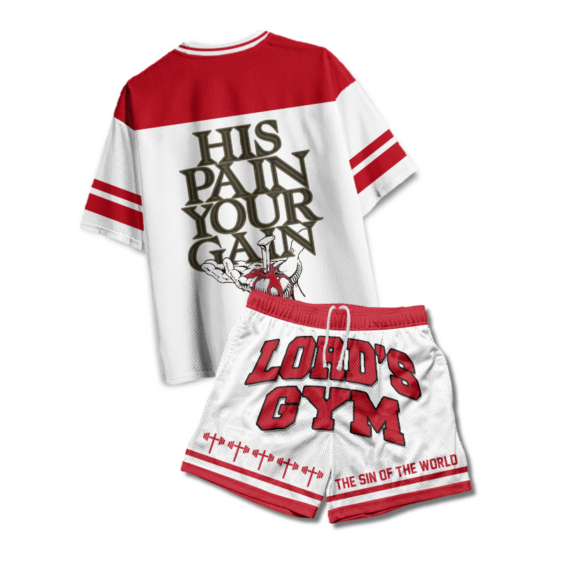 Lord's Gym Print Mesh T-shirt Set - image 2