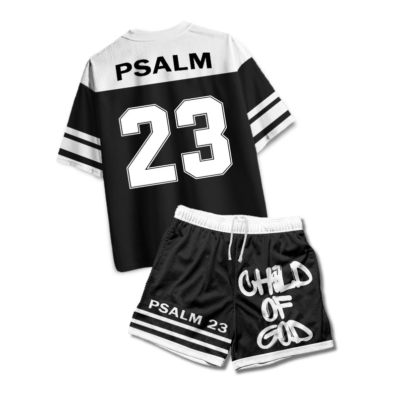 Child Of God Print Mesh T-shirt Set - image 2