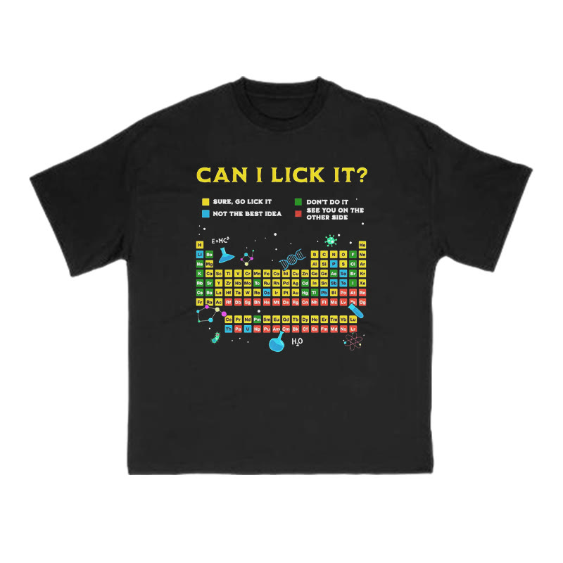 Can I Lick It Print T-shirt - Black - US16-18(2XL) - image 1