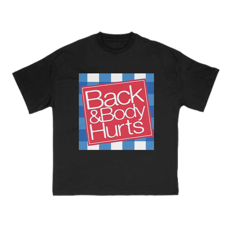 Back & Body Hurts Print T-shirt - Black - US16-18(2XL) - image 1