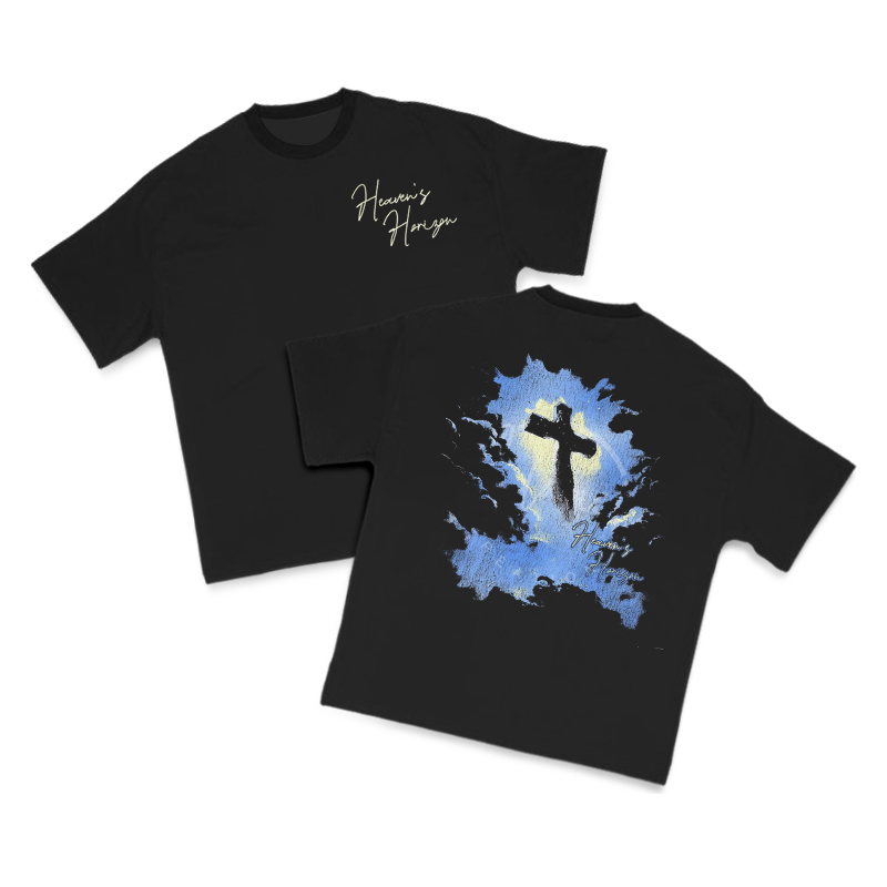 Heaven's Horizon Print T-shirt - Black - US16-18(2XL) - image 1