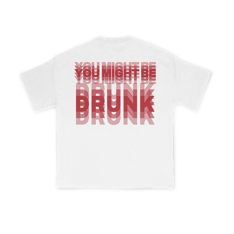 You Might Be Drunk Glitch Effect Print T-shirt - White - US16-18(2XL) - image 2