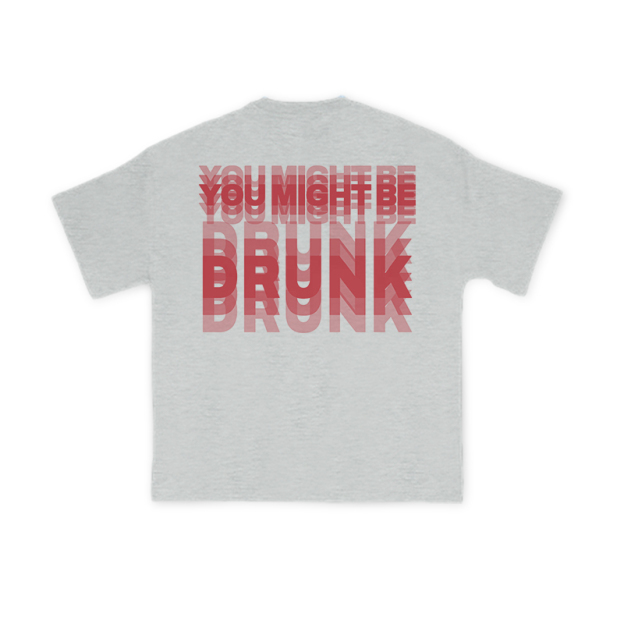 You Might Be Drunk Glitch Effect Print T-shirt - Grey - US16-18(2XL) - image 3