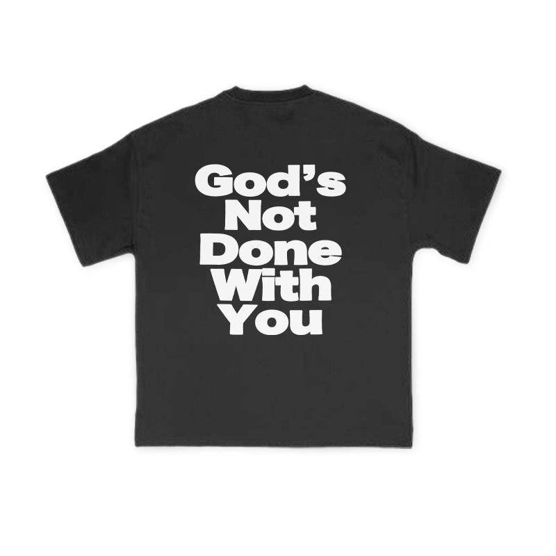 God's Not Done With You Print T-shirt - Black - US16-18(2XL) - image 3