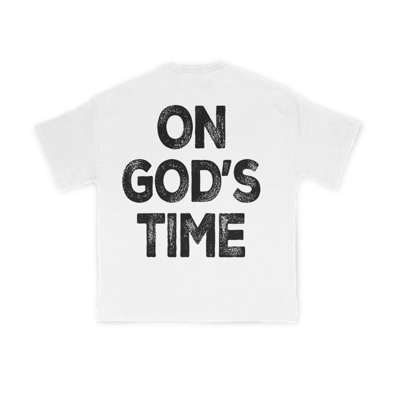 On God's Time Print T-shirt - White - US16-18(2XL) - image 2