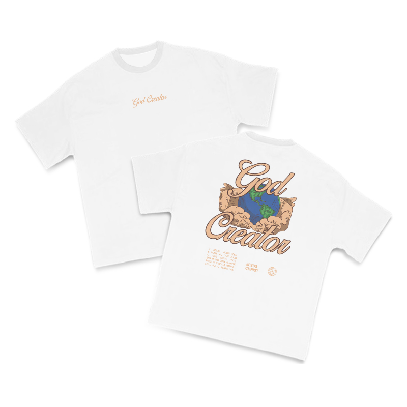 God Creator Print T-shirt - White - US16-18(2XL) - image 8