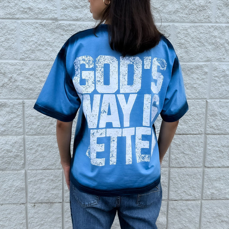 God's Way Is Better Creative Contrast Color Print T-shirt - image 3