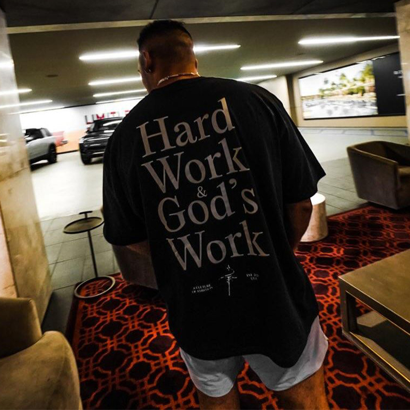 Hard Work & God’s Work Print T-shirt - image 2