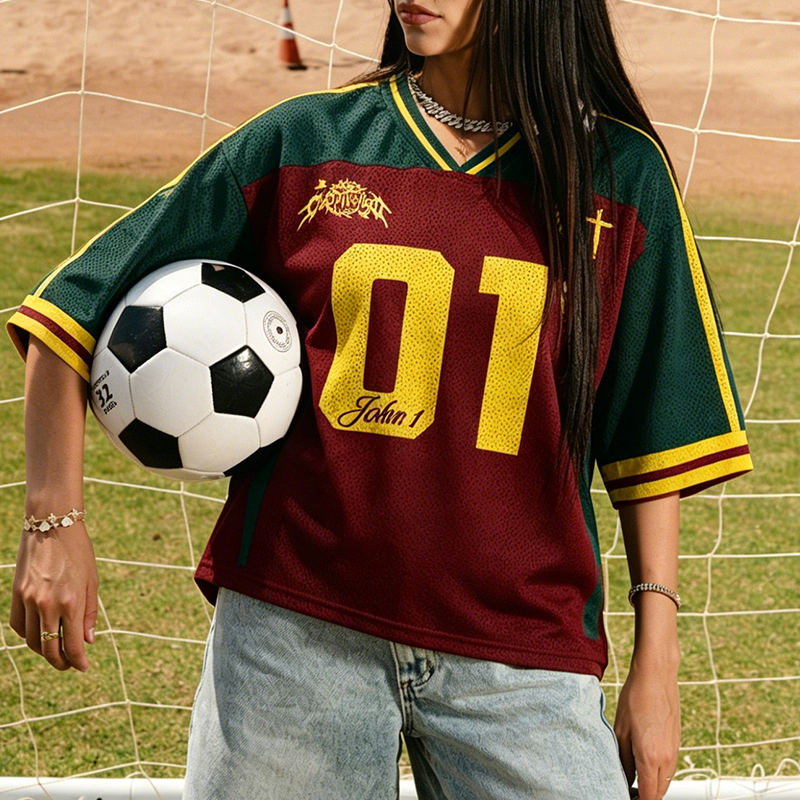 Led By The Word Not By The World Print Mesh Jersey - image 2