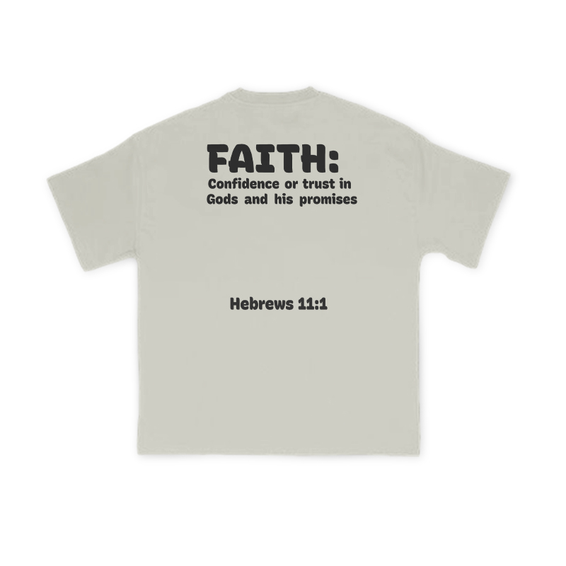Faith: Confidence Or Trust In Gods And His Promises Print T-Shirt - Warm Grey - US16-18(2XL) - image 5