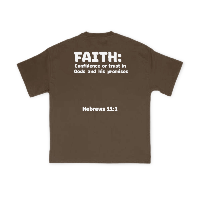 Faith: Confidence Or Trust In Gods And His Promises Print T-Shirt - Coffee - US16-18(2XL) - image 7