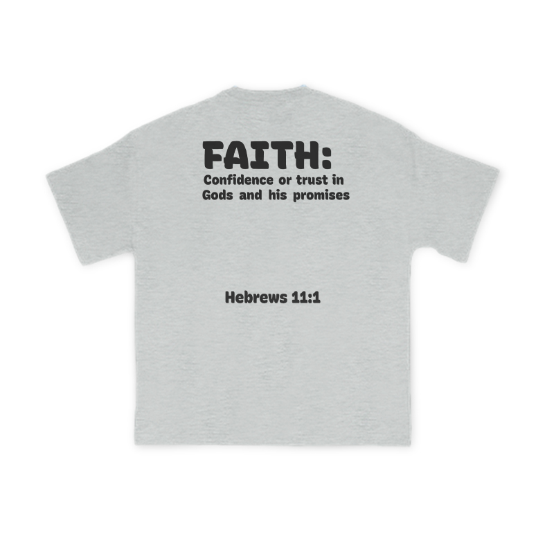 Faith: Confidence Or Trust In Gods And His Promises Print T-Shirt - Grey - US16-18(2XL) - image 4