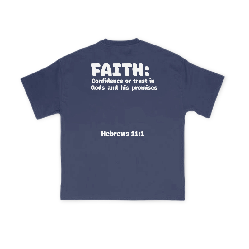 Faith: Confidence Or Trust In Gods And His Promises Print T-Shirt - Navy Blue - US16-18(2XL) - image 14